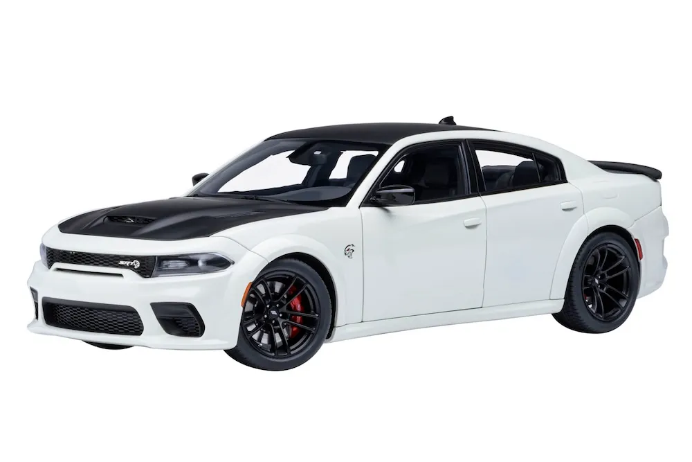 [予約] オートアート 1/18 ダッジ チャージャー SRT ヘルキャット レッドアイ ジェイルブレイク ホワイト／マットブラック ＜KNUCKLE WHITE＞　71751
