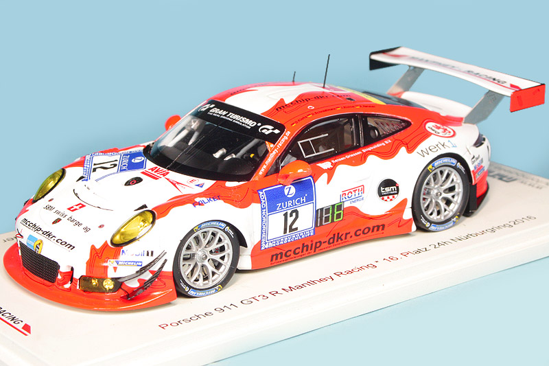 Spark 1/43 Porsche 911 GT3 #12 - 24h Nurburgring 2016 - Manthey Racing - Occasion