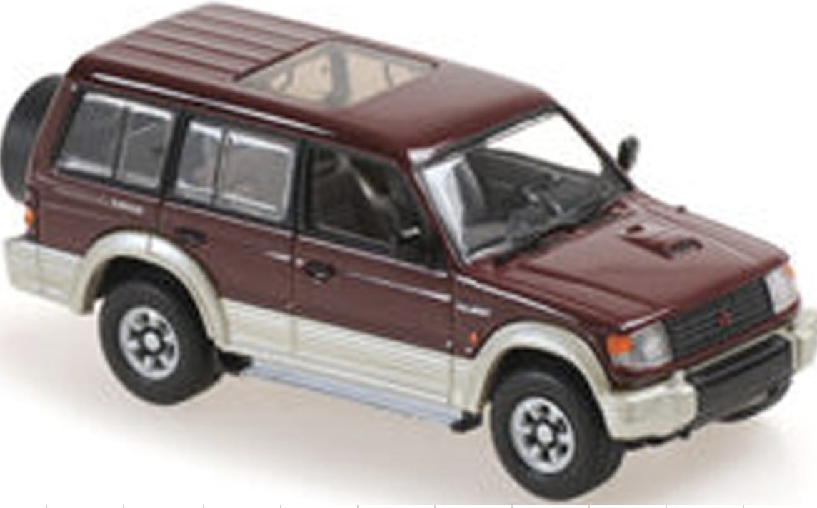 meiちゃん コンパクト 予約] ミニチャンプス 1/43 ミツビシ パジェロ LWB 1991 ダークレッド