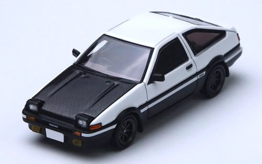 [予約] ATSモデルズ 1/64 トヨタ スプリンタートレノ AE86 頭文字D 藤原とうふ店  カーボンボンネットバージョン　ATS881702