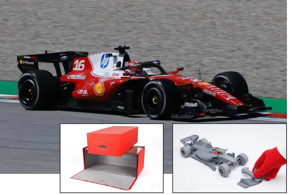 [予約] BBR 1/18 フェラーリ SF-26 バルセロナ  GP  2026 C.ルクレール台座/ディスプレイケース付き　BBR2618C16DIE