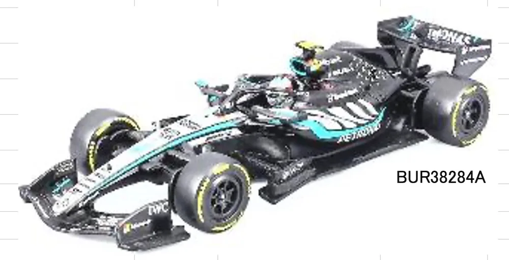 [予約] ブラーゴ 1/43 メルセデスAMG ペトロナス フォーミュラ1チーム W17 2026 オーストラリアGP No.12 キミ・アントネッリ ドライバー付属 クリアケース入り　BUR38284A