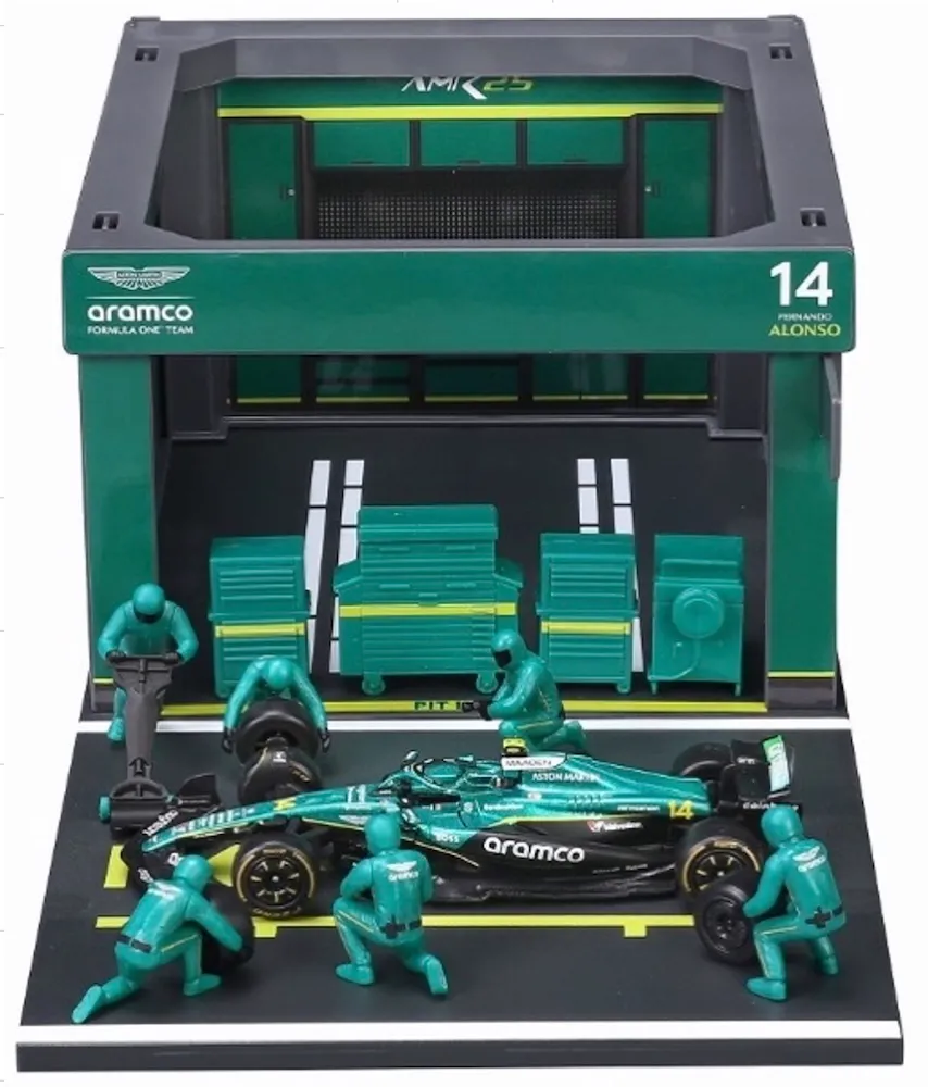 [予約] ブラーゴ 1/43 アストンマーティン アラムコ F1チーム PIT PASS セット AMR25 No.14 F.アロンソ　BUR38460A