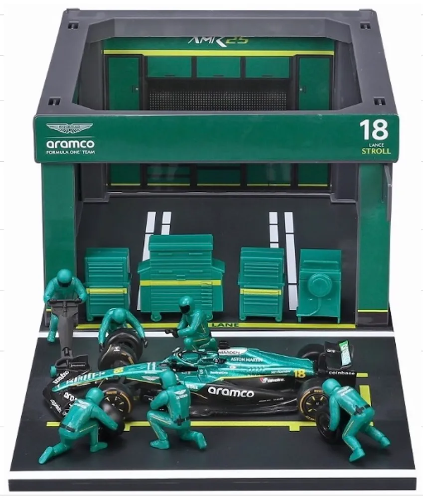 [予約] ブラーゴ 1/43 アストンマーティン アラムコ F1チーム PIT PASS セット AMR25 No.18 L.ストロール　BUR38460S