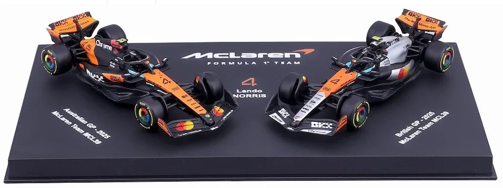 [予約] ブラーゴ 1/64 マクラーレン F1チーム MCL39 オーストラリア/イギリスGP No.4 L.ノリス 2台セット　BUR58019N