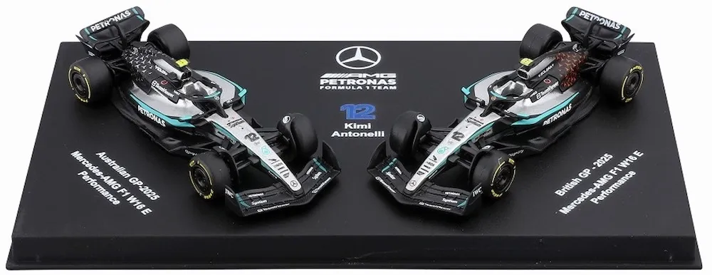 [予約] ブラーゴ 1/64 メルセデス-AMG ペトロナス F1チーム W16 オーストラリア/イギリスGP No.12 A.K.アントネッリ 2台セット　BUR58020A