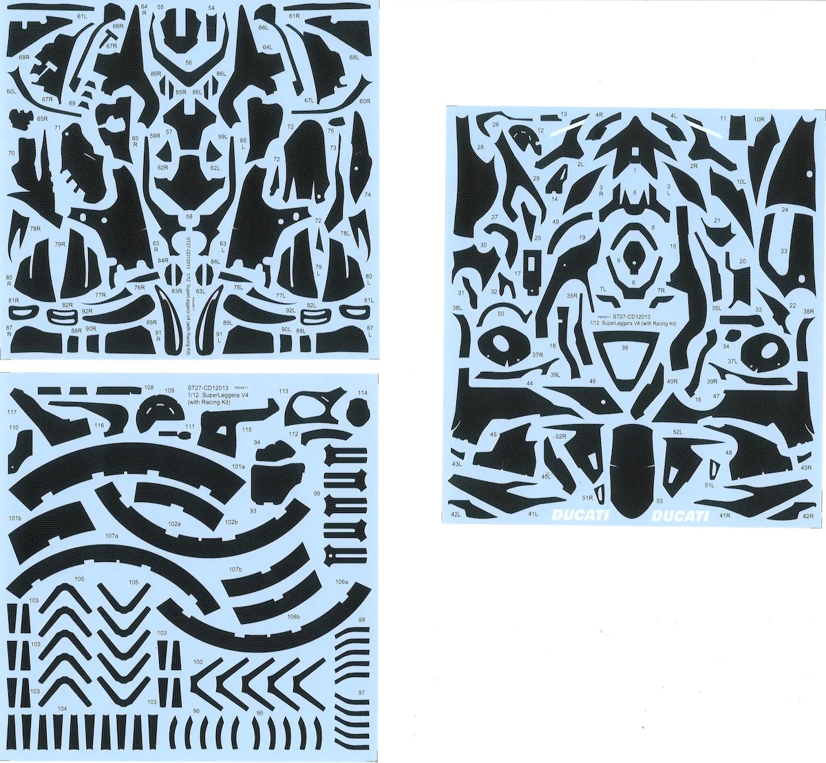 スタジオ27 1/12 ドゥカティ スーパーレッジェーラV4 レーシングキット