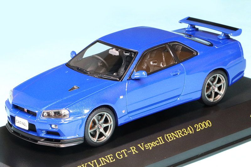 カーネル 1/43 ニッサン スカイライン GT-R VspecII BNR34 2000 ベイサイドブルー　CN430002