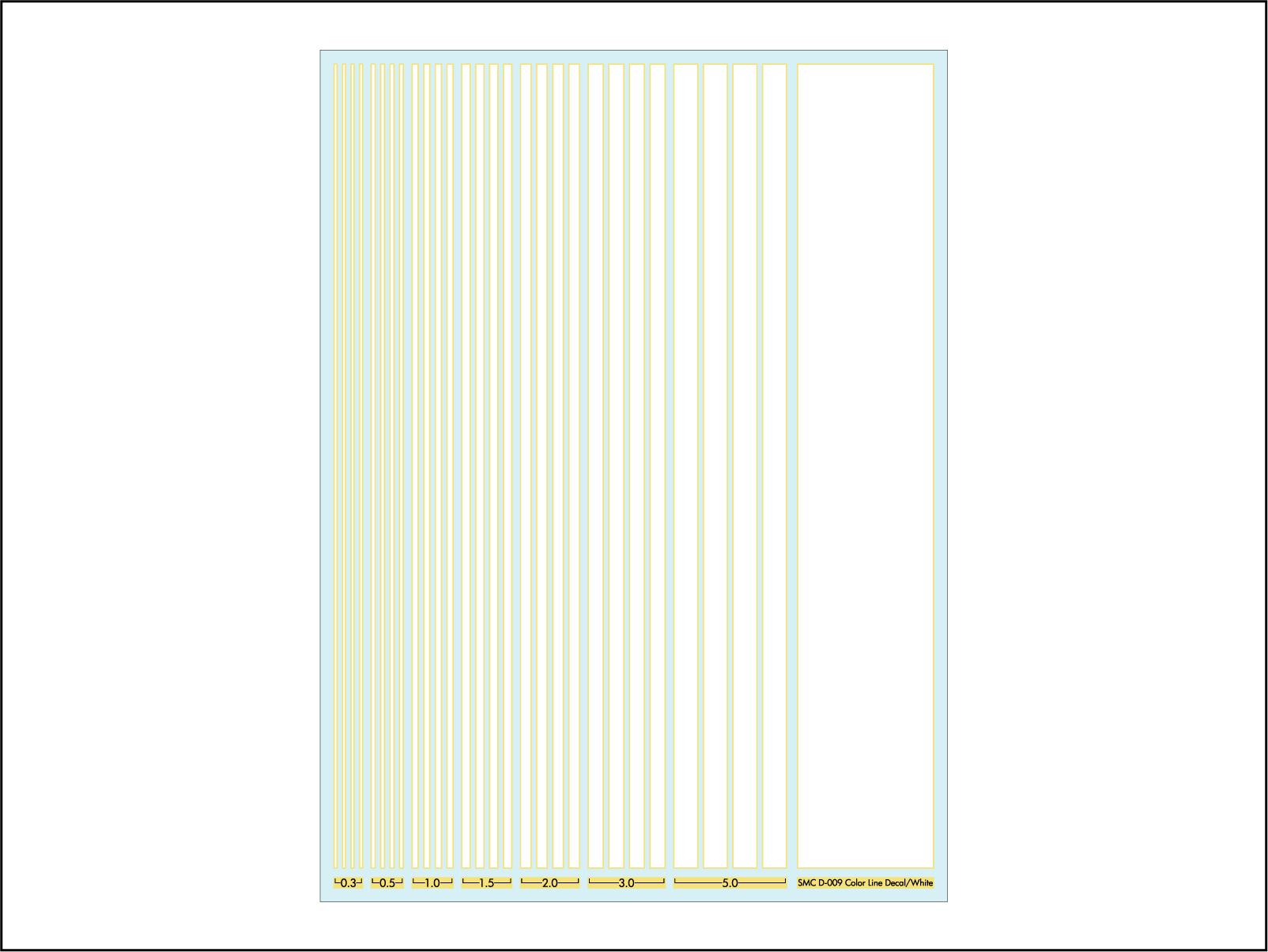 SMC ラインデカール ホワイト　SMC-D009