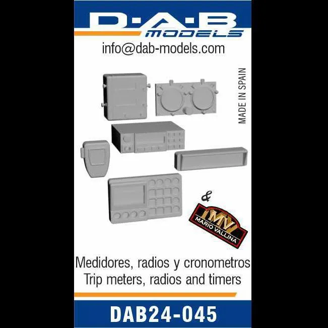 DAB Models 1/24 トリップメーター ラジオ機器 タイマー パーツセット　DAB24-045