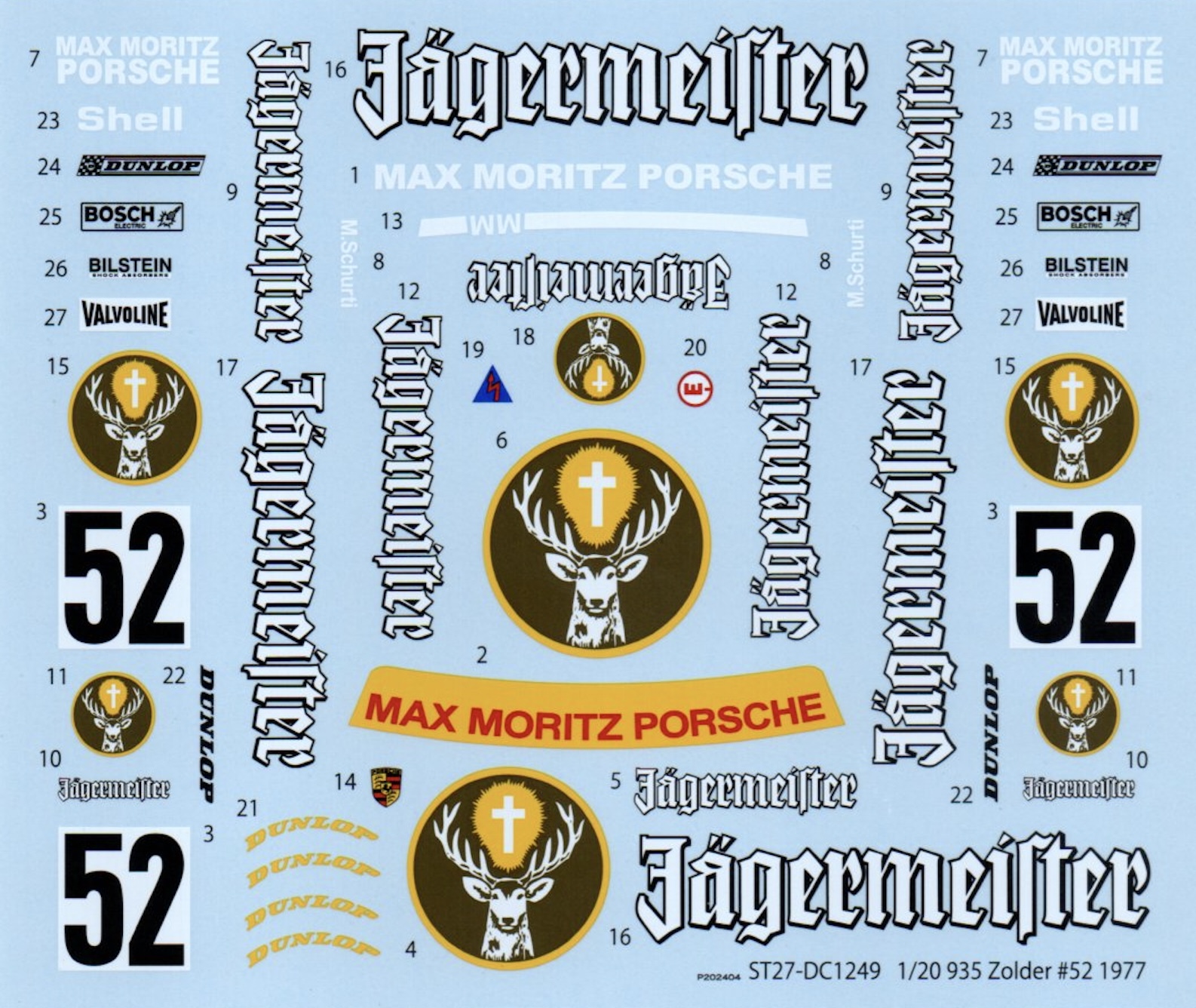 スタジオ27 1/20 ポルシェ 395 イェーガーマイスター ゾルダー 1977 NO