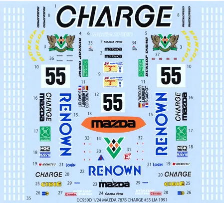 スタジオ27 1/24 マツダ 787B レナウン チャージ ルマン 1991 No.55