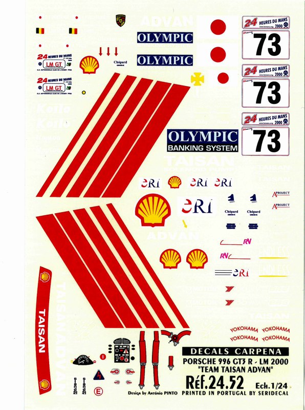 コロラドデカール 1/24 TAISAN/ADVAN ポルシェ 996 GT3R ルマン 2000