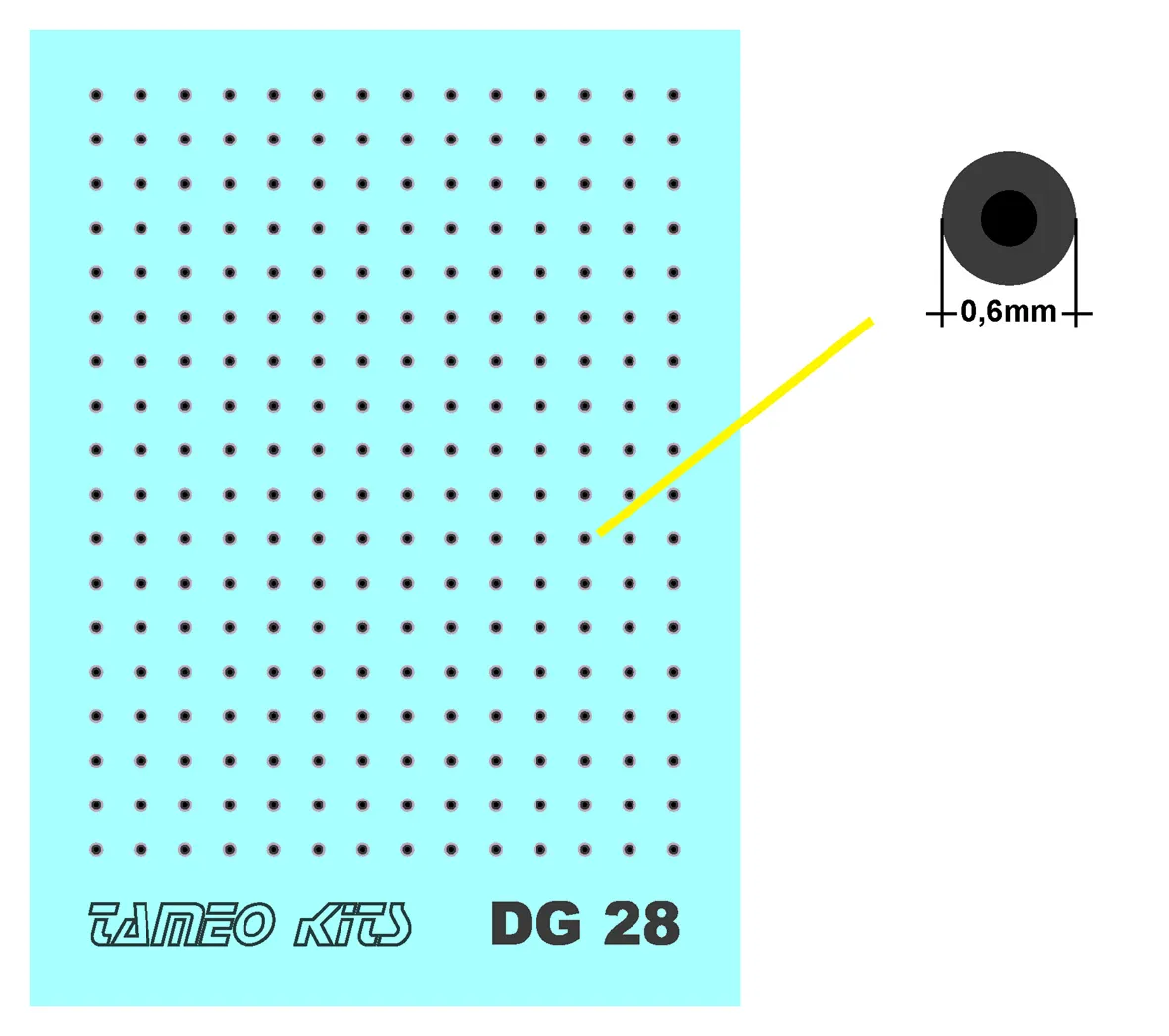 タメオ 1/43推奨 キャッチピン メッキ印刷デカール タイプC　DG28