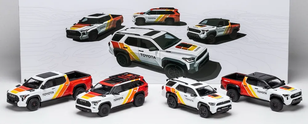 [予約] ゲインコーププロダクツ 1/64 トヨタ TRD PRO 4台セット ダイキャストトーク特注品（4ランナー TRDプロ タコマ TRD PRO タンドラTRDプロ セコイアTRD PRO）　DTG0043-TRD