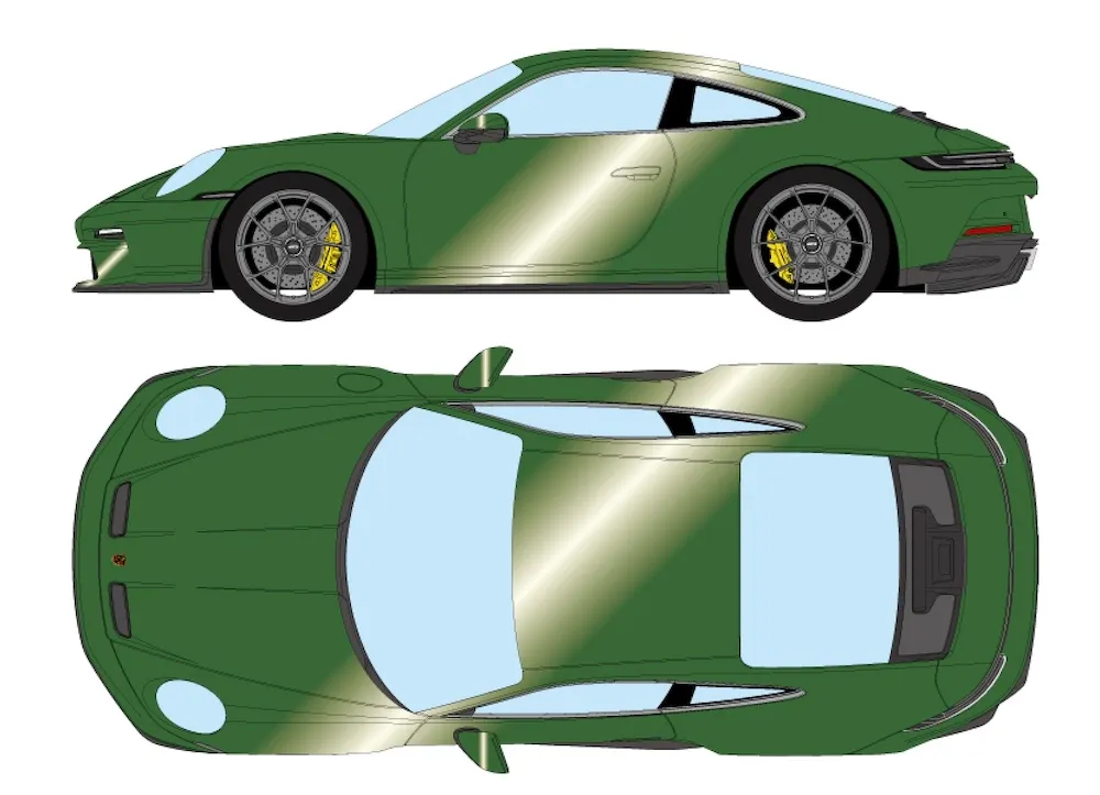 [予約] アイドロン 1/43 ポルシェ 911(992) GT3 ツーリングパッケージ オークグリーンメタリック (限定120台)　EM776C