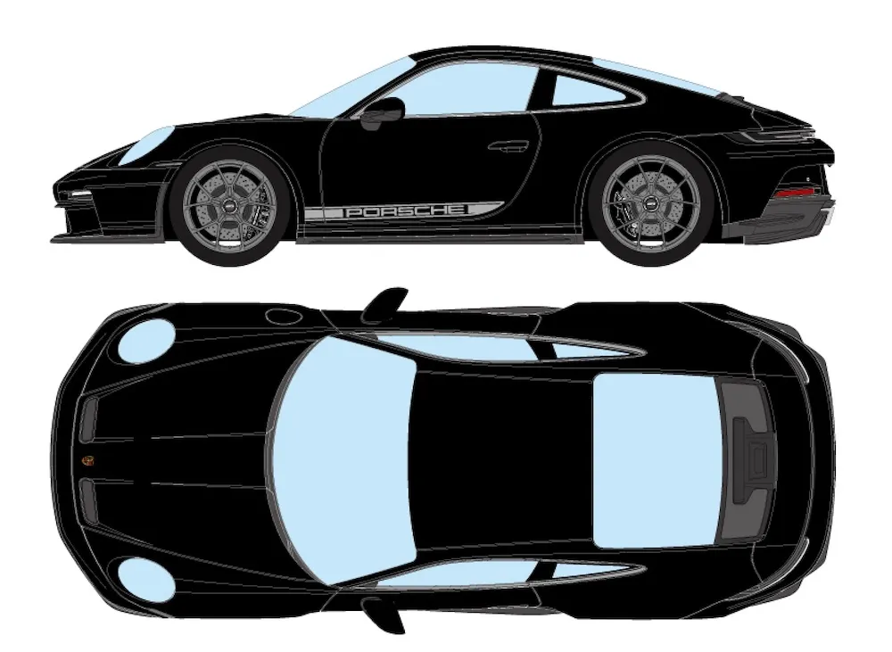[予約] アイドロン 1/43 ポルシェ 911(992) GT3 ツーリングパッケージ ジェットブラックメタリック (限定80台)　EM776E