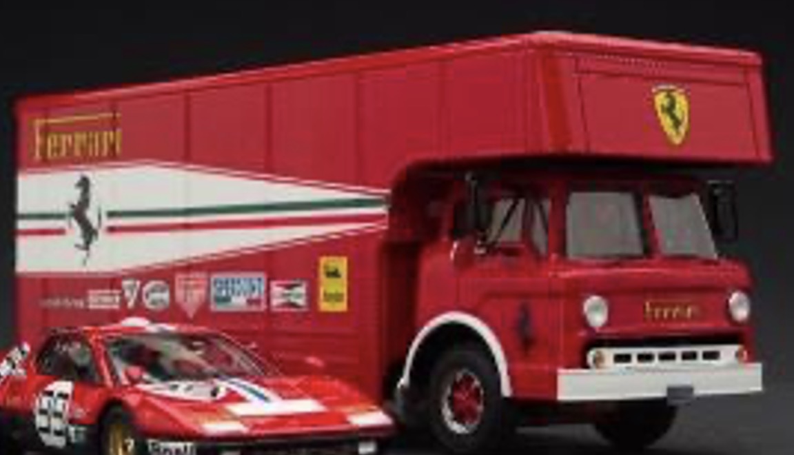[予約] エグゾト 1/43 スクーデリア フェラーリ 1976 フォード Cタイプ レースカー トランスポーター　EXO00015