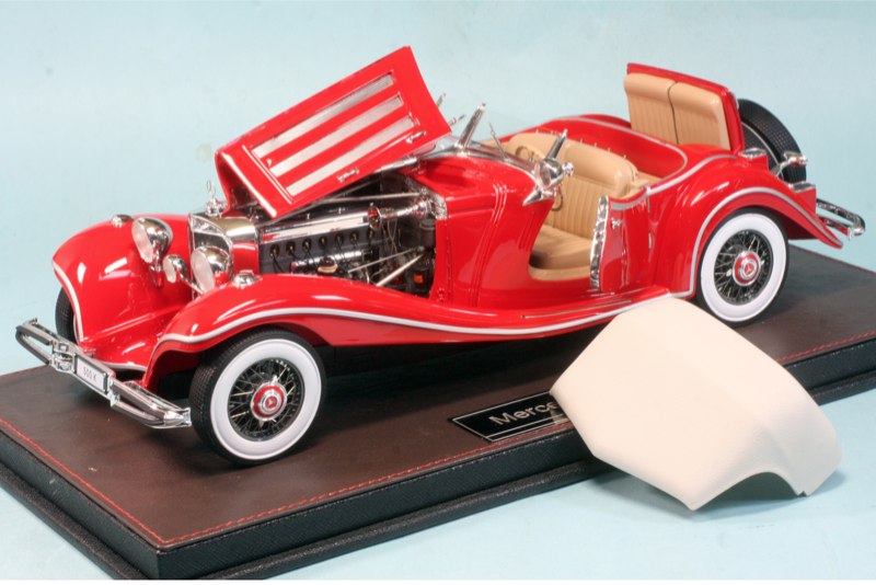 1/18 1936 Mercedes 500K Special Roadster Black Diecast Model