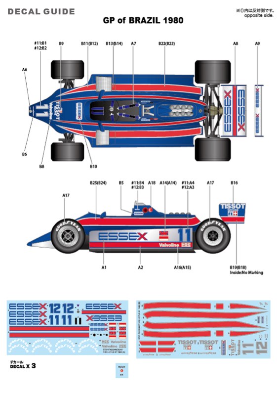 スタジオ27 1/24 レジンキット ロータス 81 ブラジルGP 1980