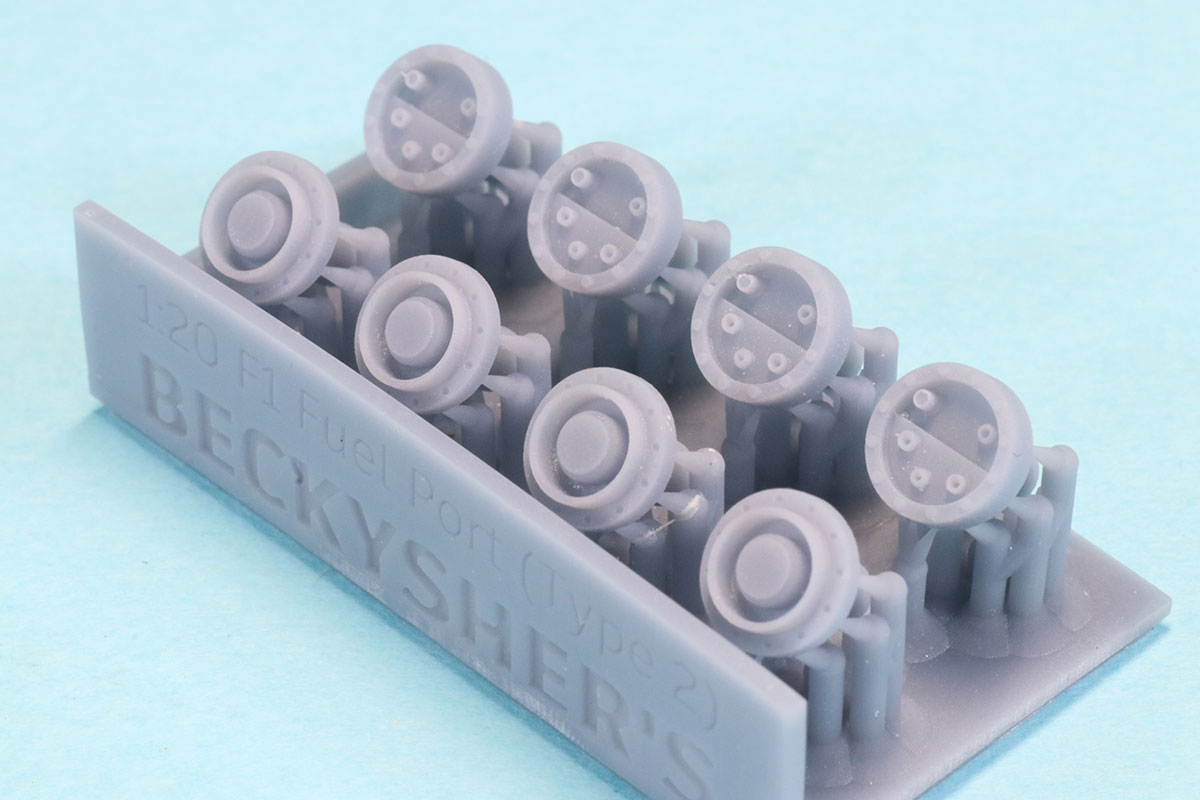 フィニッシャーズ 1/20 給油口 F1用 タイプ2 ノズルパーツ リグ4個 中央円(小サイズ)4個　FN_3D02