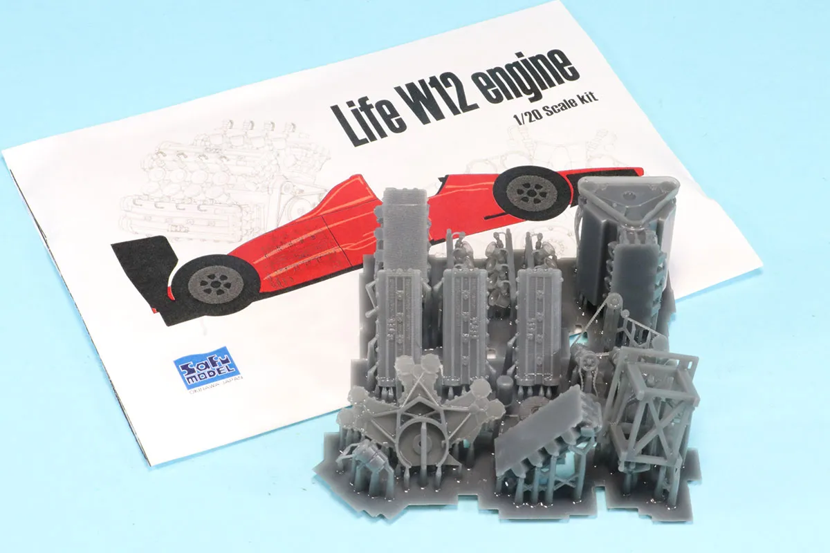 Safumodel/フィニッシャーズ 3Dプリントパーツ 1/20 エンジンキット ライフ L190 W12 エンジン　FN_3D13