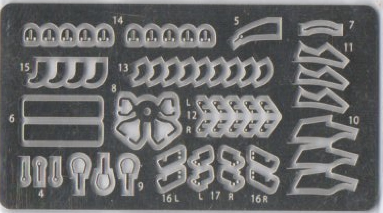 フィニッシャーズ 1/20 F1 フロントウイング 固定ピン 2020以降 ゲートレスエッチングパーツ　FN_PE03