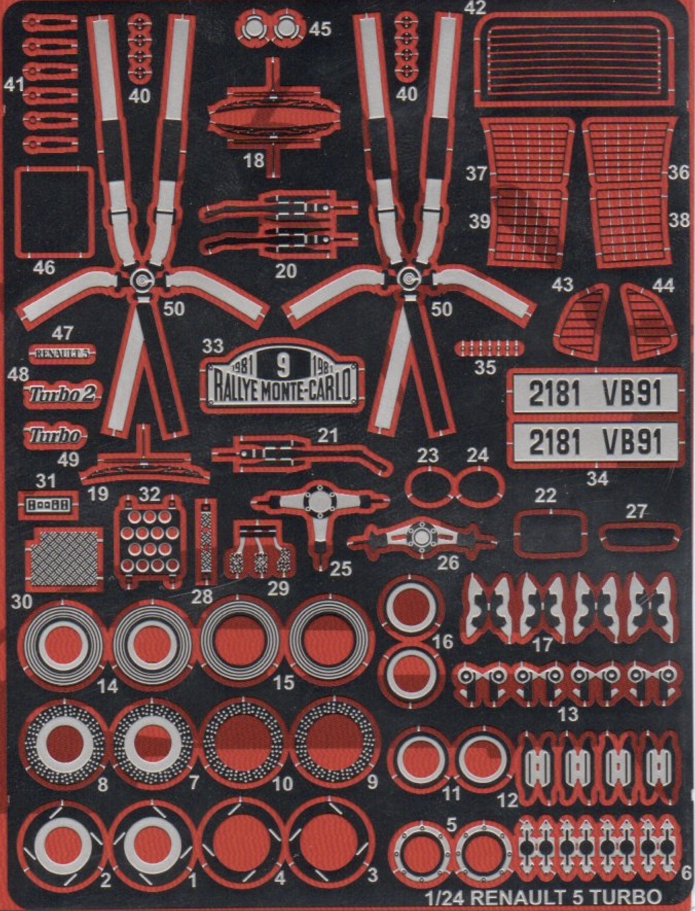 スタジオ27 1/24 ルノー 5 サンク ターボ デヒティールアップパーツ　FP24249