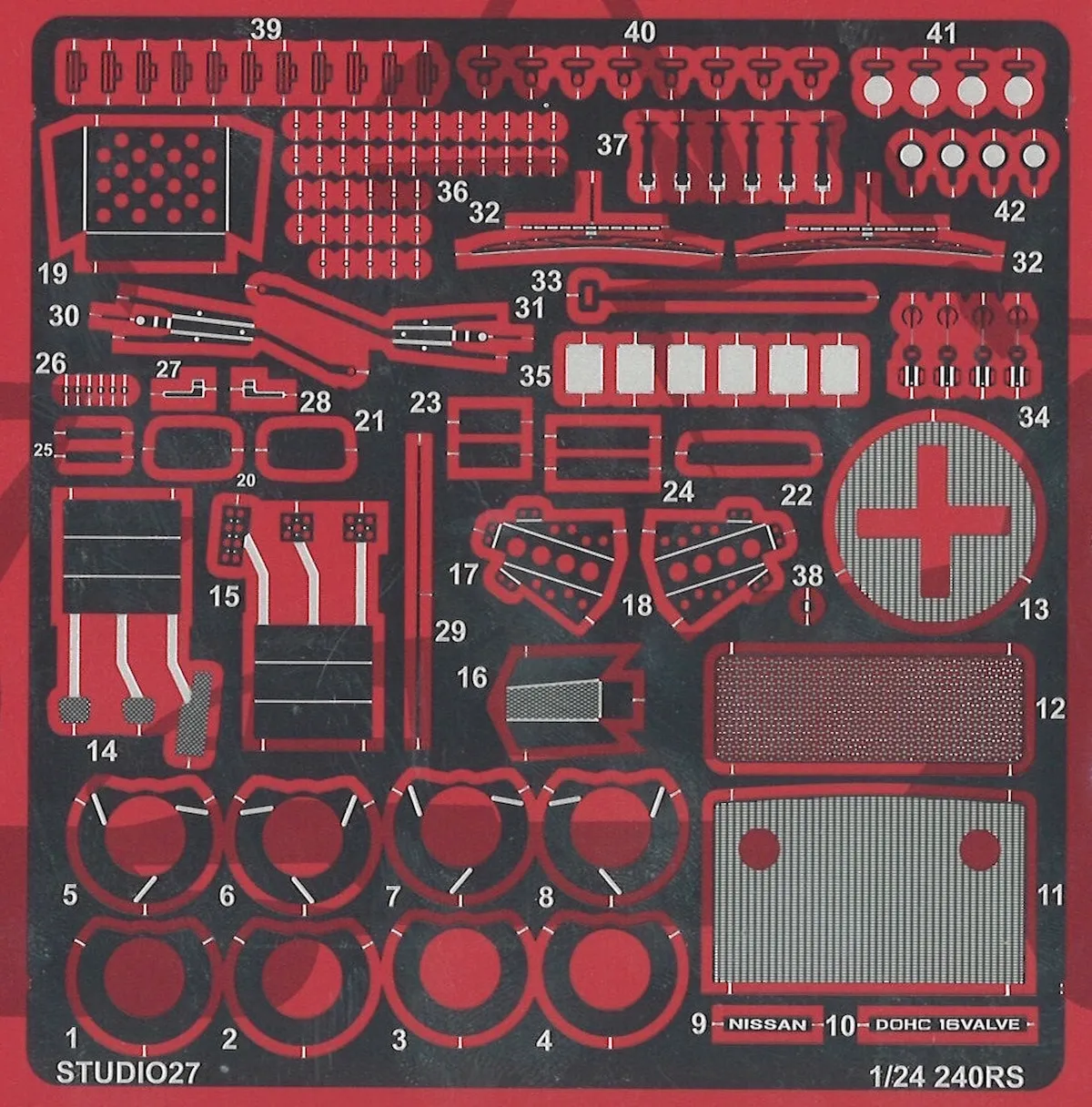 スタジオ27 1/24 ニッサン 240RS ディティールアップパーツ ハセガワ対応　FP24269