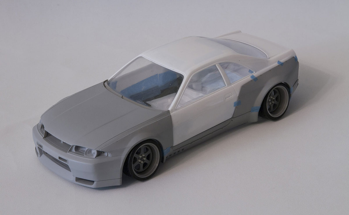 [予約] Fuguガレージ 1/24 トランスキット パンデム ニッサン スカイライン GT-R R33 タミヤ対応　FUGU-KIT022