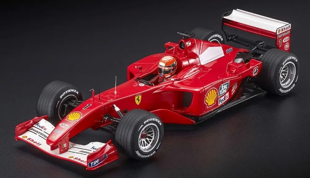 [予約] トップマルケス/GPレプリカーズ 1/18 フェラーリ F2001 モナコGP  2001  ウィナー No.1 M.シューマッハ ドライバー付 デカール加工品　GRP168AWDDC