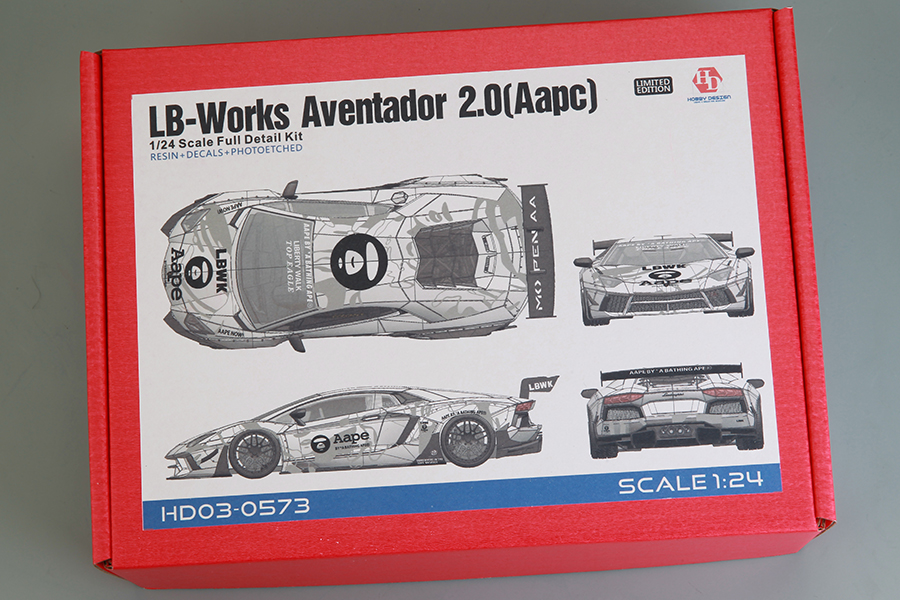 ホビーデザイン 1/24 レジンキット LB Performance アヴェンタドール 2.0 Aape　HD03-0573