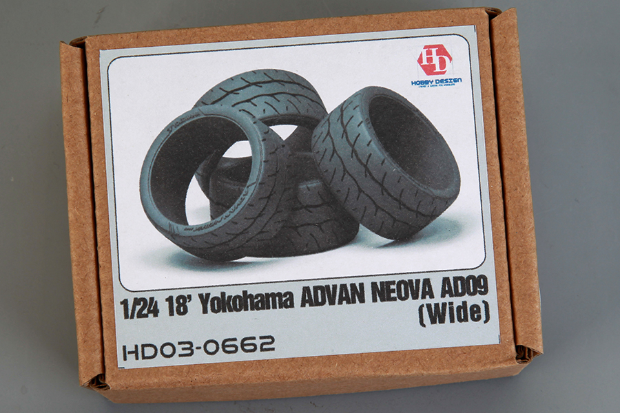 ホビーデザイン 1/24 18インチ ヨコハマ アドバン Neova タイヤ ワイドタイプ　HD03-0662