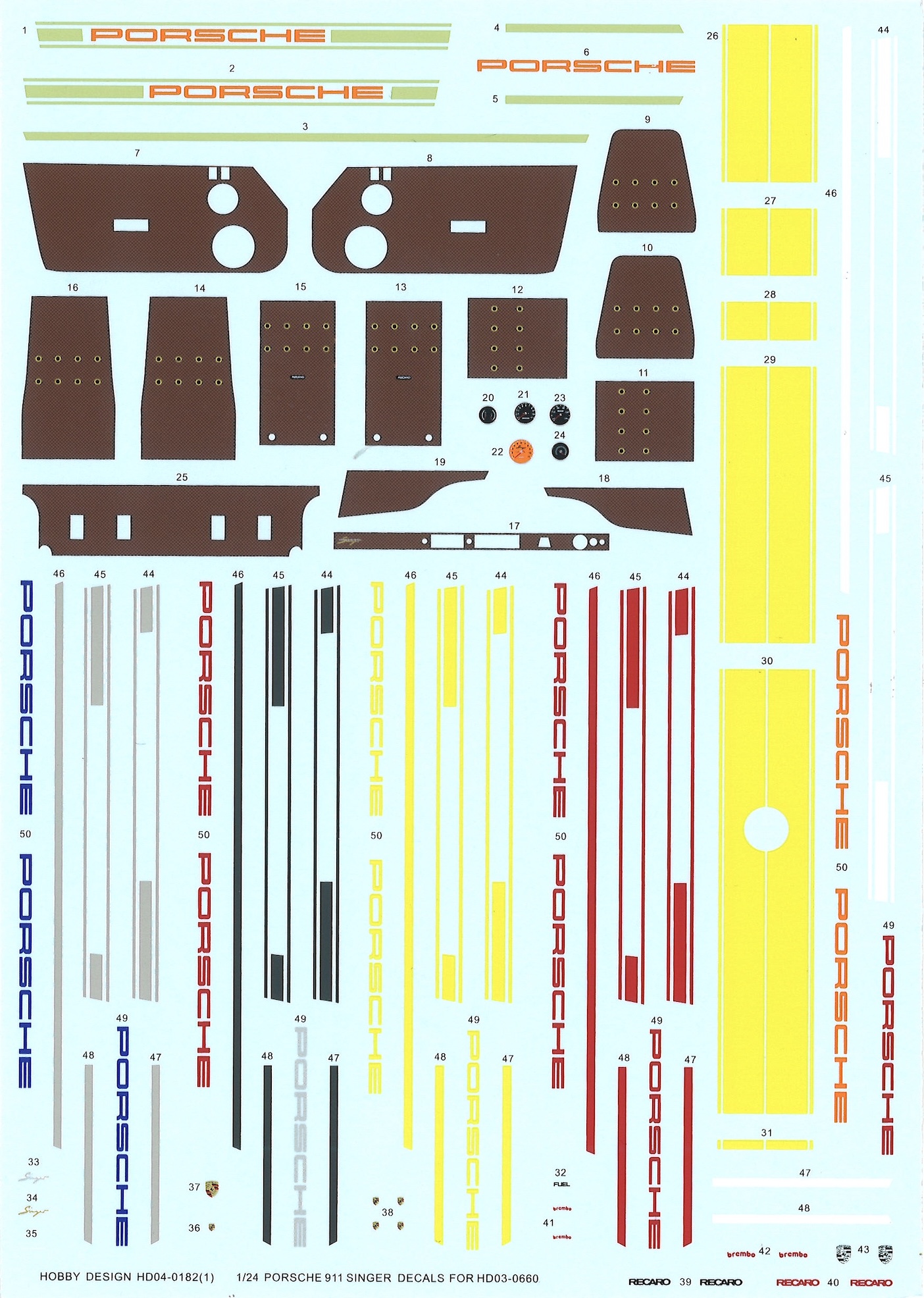 ホビーデザイン 1/24 シンガー ポルシェ 911 カラーバリエーション