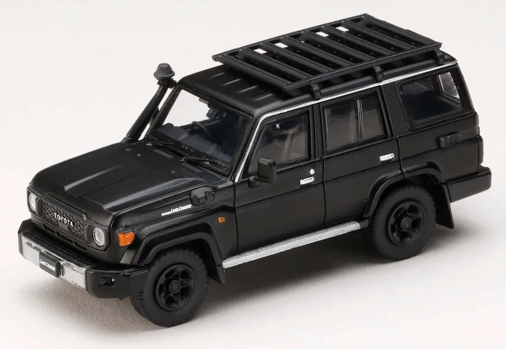 [予約] ホビージャパン 1/64 トヨタ ランドクルーザー 70 (GDJ76W) 2023 カスタムバージョン マットブラック HJ642090MBK