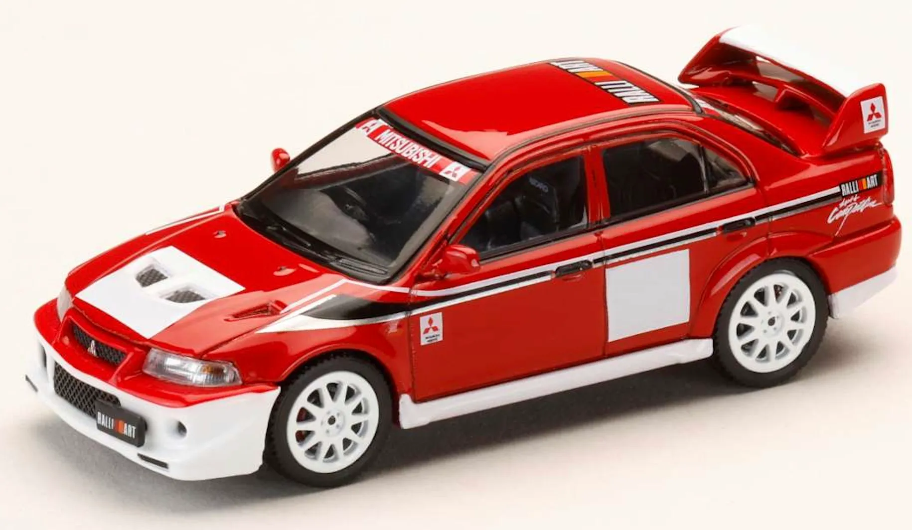 [予約] ホビージャパン 1/64 ミツビシ ランサー RS Evo.6 (CP9A)  2000 RALLIART ホワイト/レッド　HJ643033RC