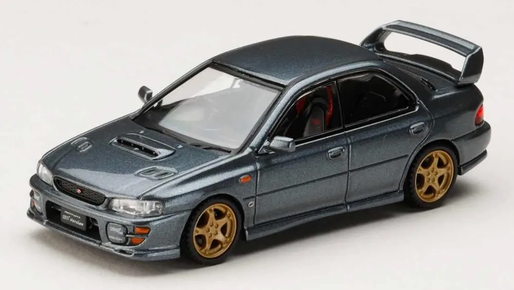 [予約] ホビージャパン 1/64 スバル インプレッサ WRX STi Ver.6 (GC8G) 1999 クールグレーメタリック　HJ646013AGM
