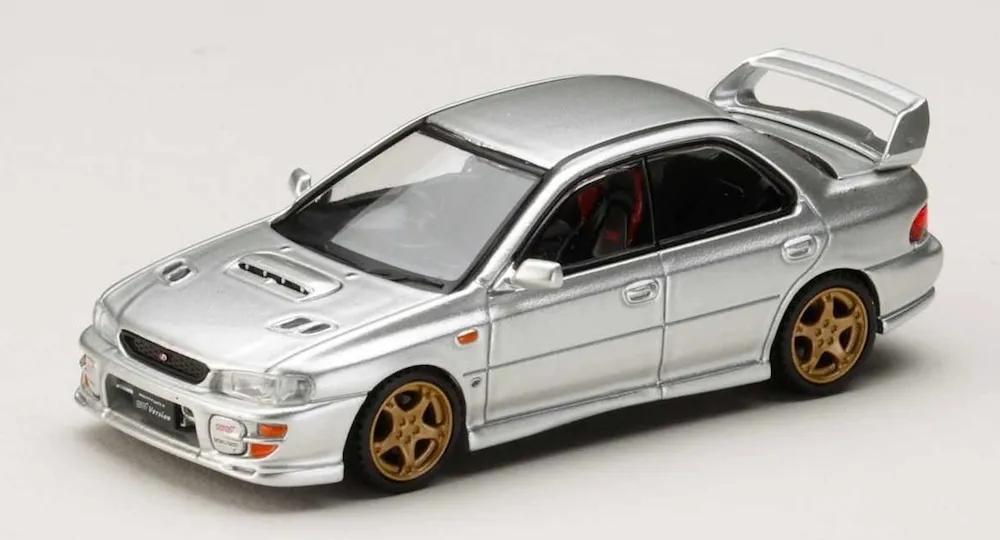 [予約] ホビージャパン 1/64 スバル インプレッサ WRX STi Ver.6 (GC8G) 1999 アークティックシルバーメタリック　HJ646013AS