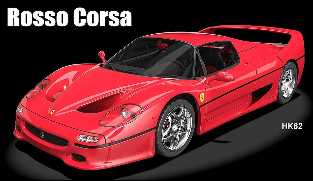 [予約] ポケール 1/8 塗装済み組み立てキット  フェラーリ F50 (ロッソコルサ)　※レッド　※組立キット(ダイキャスト製ボディ)　HK62