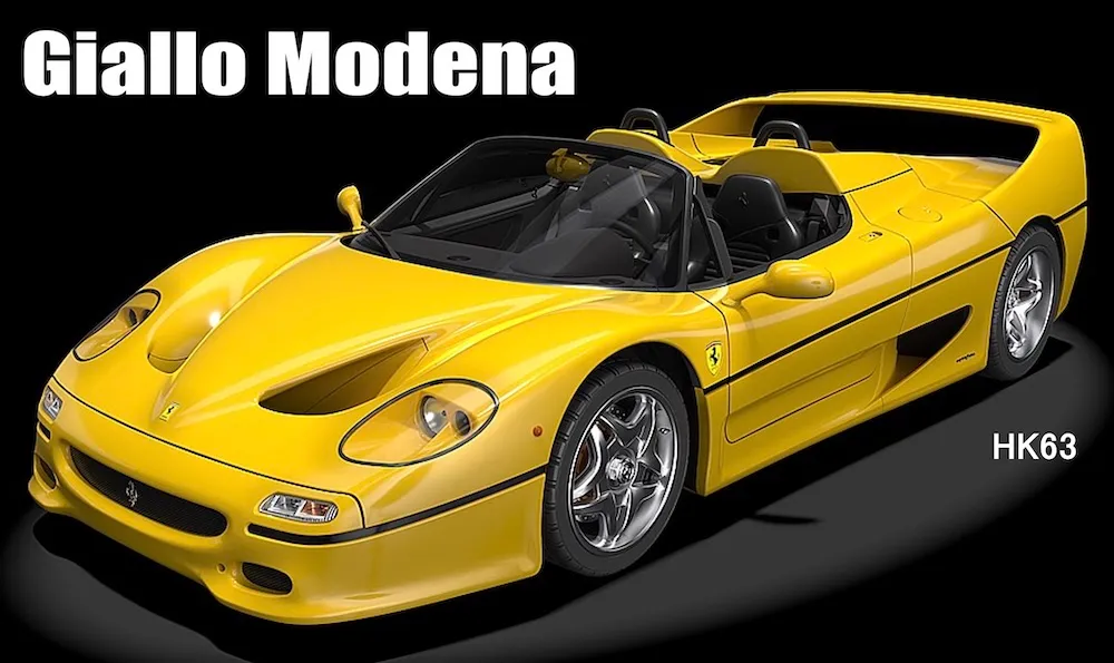 [予約] ポケール 1/8 塗装済み組み立てキット  フェラーリ F50 (ジアッロ・モデナ)　※イエロー　※組立キット(ダイキャスト製ボディ)　HK63