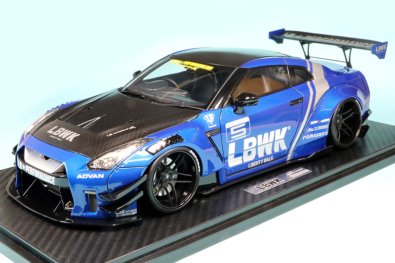 イグニッションモデル 1/18 LB-WORKS ニッサン GT-R R35 type2 ブルー　IG2340