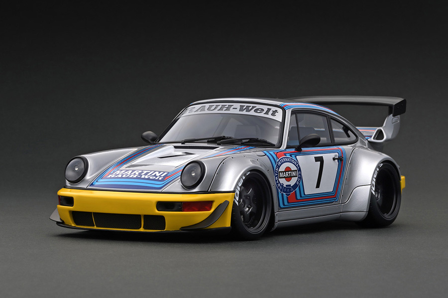 [予約] イグニッションモデル 1/18 RWB ポルシェ 911 964 マルティニ シルバー/イエロー 6気筒bokusa ...