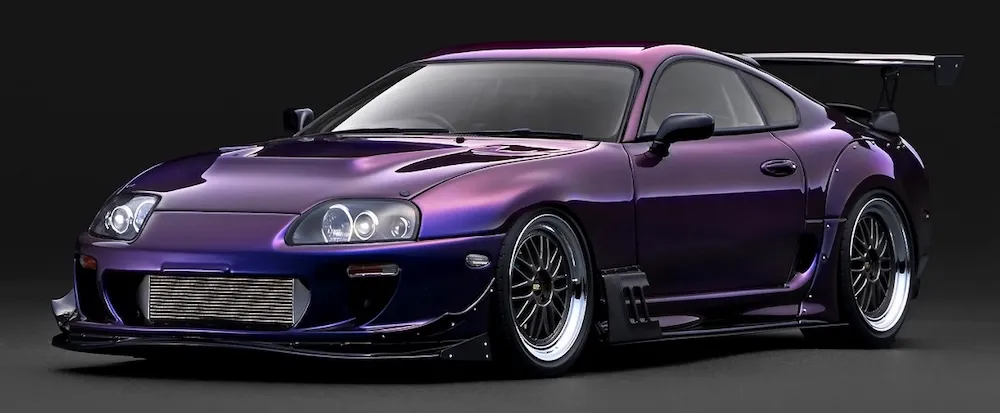 イグニッションモデル　1/64 マツダ　スープラ　JZA80 シルバー Amazon.com: 1/64 Toyota Supra RZ (JZA80) with Active Spoiler Parts