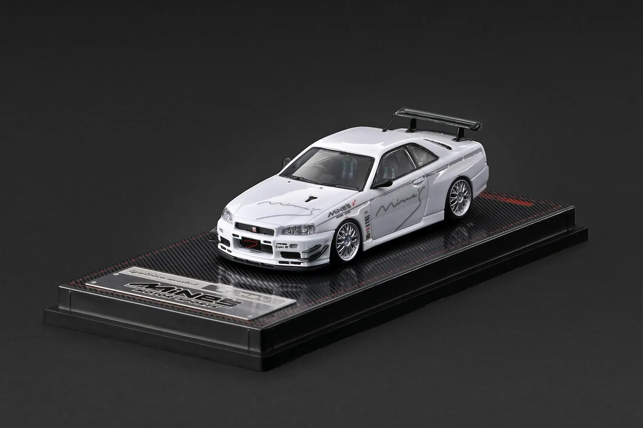 [予約] イグニッションモデル 1/64 ニッサン スカイライン GT-R Mine's (R34) ホワイト　IG4092