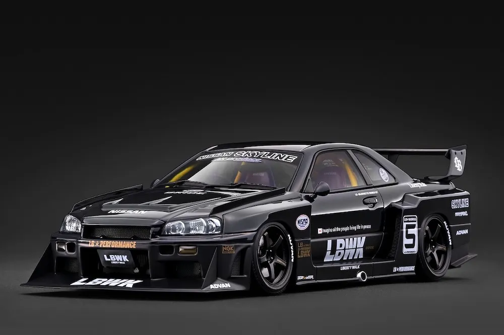 [予約] イグニッションモデル 1/18 LB-ER34 スーパーシルエット スカイライン ブラック　IG4135