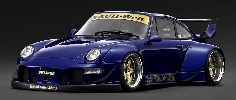 予約] イグニッションモデル 1/18 ポルシェ RWB 993 ブルーメタリック