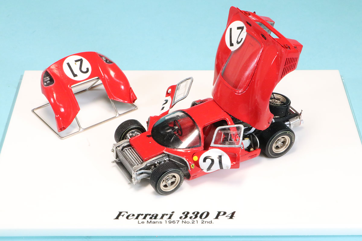 個人製作完成品 委託販売品 1/43 フェラーリ 330 P4  ルマン 1967 No.21 開閉機構組み込みモデル RFK792_KI