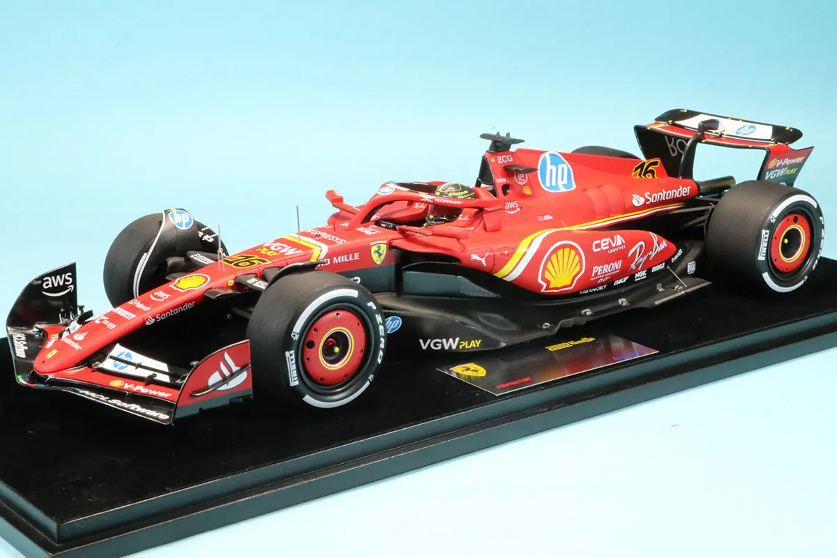 スパーク/ルックスマート 1/18 フェラーリ SF-24 イタリアGP 2024 C.ルクレール ウィナ　LS18F1065