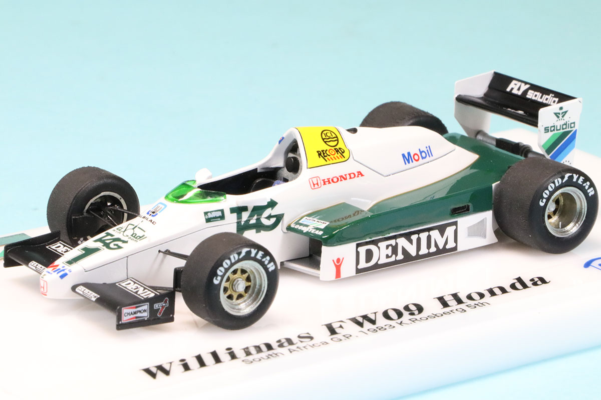 ロムファクトリー 1/43 ウィリアムズ FW09 ホンダ 南アフリカGP  1983 K.ロズベルグ 5th ウィリアムズホンダデビューレース　RFSLK119_YS