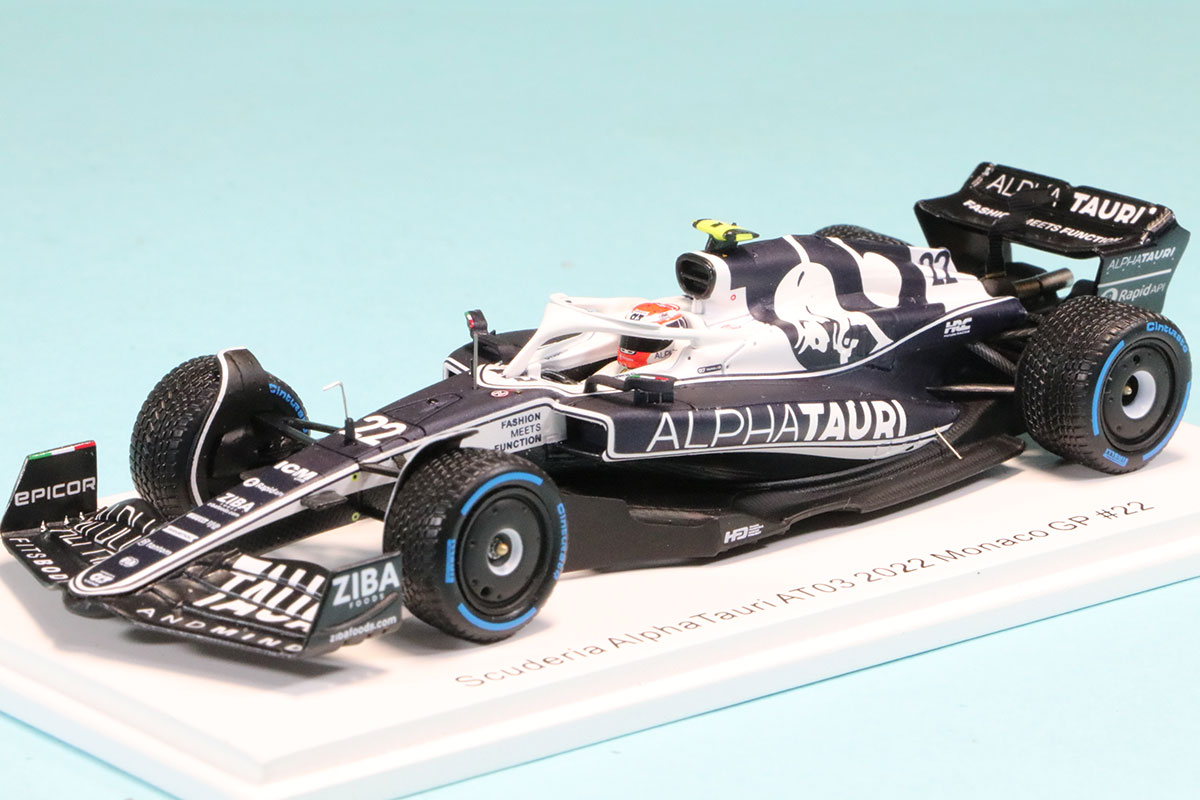 KIDBOX特注スパーク 1/43 アルファタウリ AT03 モナコ GP 2022 角田裕